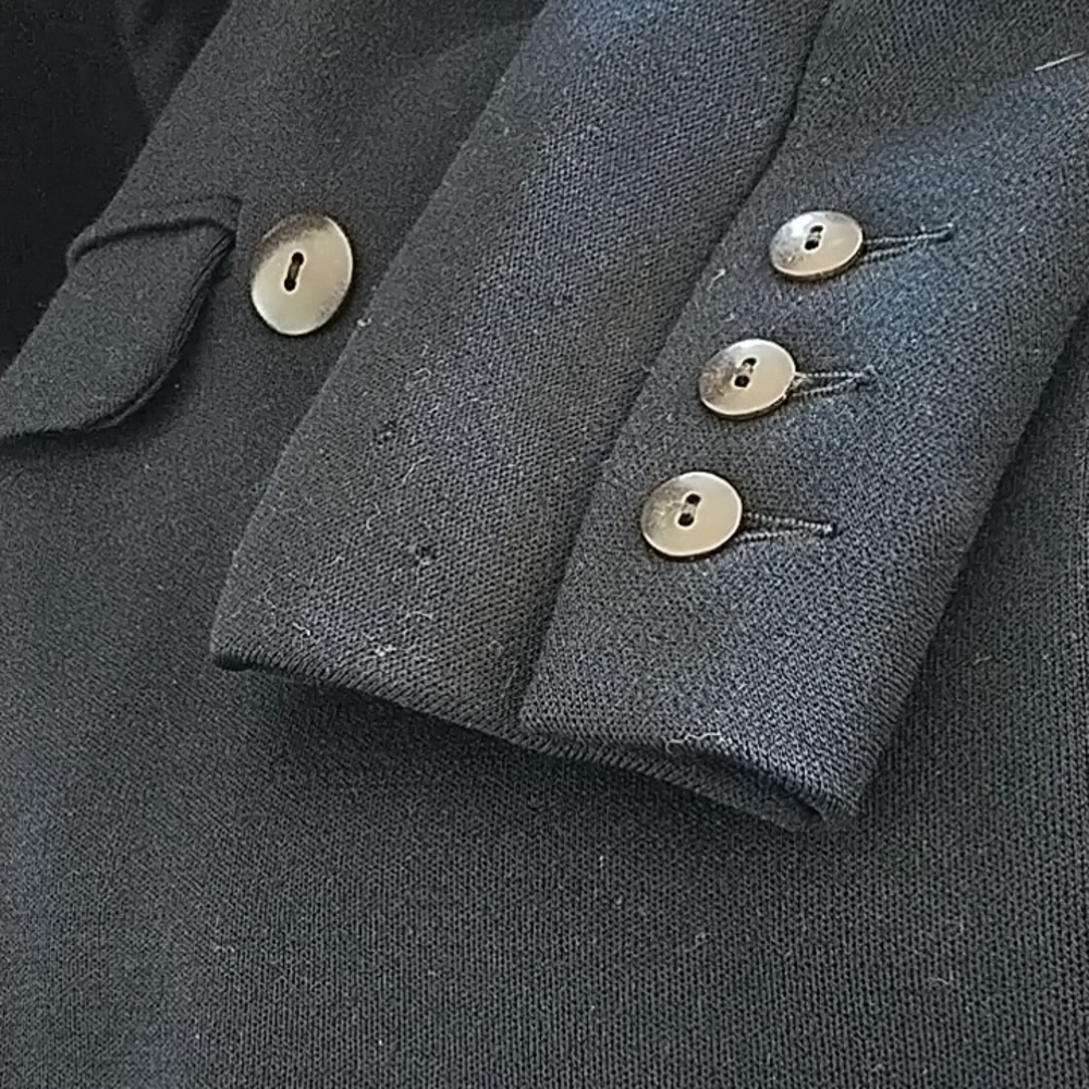 Bergdorf Goodman/Jennifer George Pea Coat Navy Vintage 6 - Picture 15 of 15